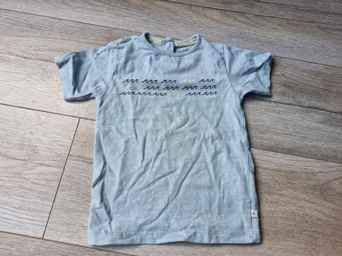 Blauw tshirt met golfjes maat 86 h, Onbekend, Ophalen of Verzenden, Ducky Beau, Onbekend