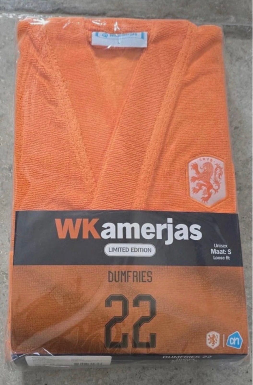 Nieuwe WK Oranje Badjas Dumfries #22 Maat S, Ophalen of Verzenden, Nieuw