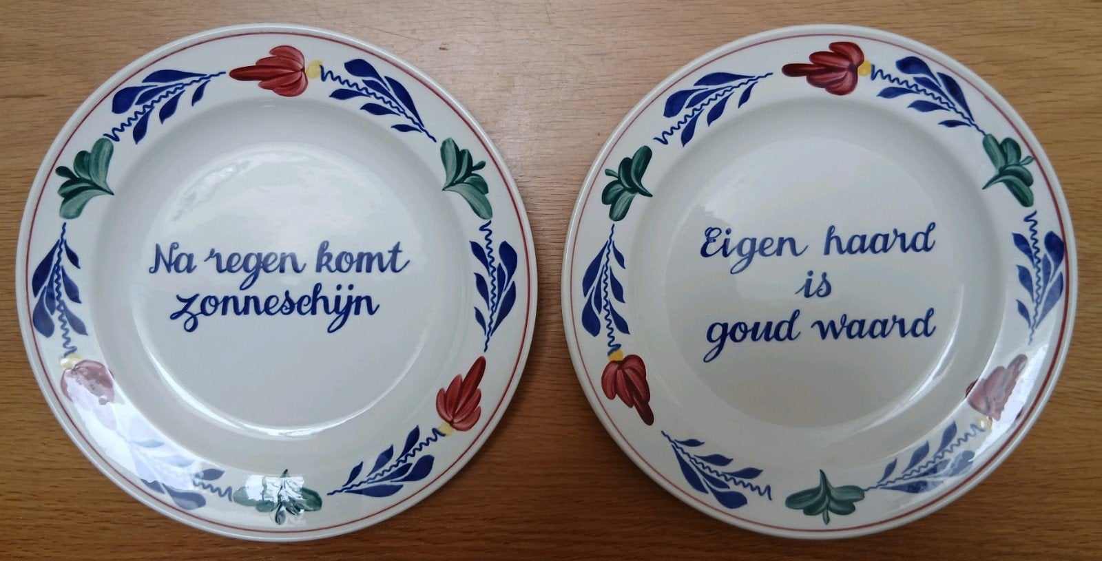 Boerenbont borden met spreuken, Ophalen of Verzenden
