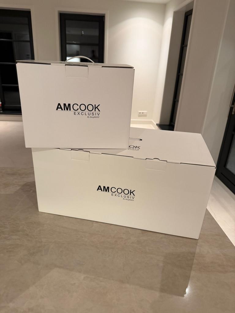 Mooi 10-delig pannenset van AM COOK Exclusiv by BergHOFF, Huis en Inrichting, Keuken | Potten en Pannen, Inductieplaat, Nieuw