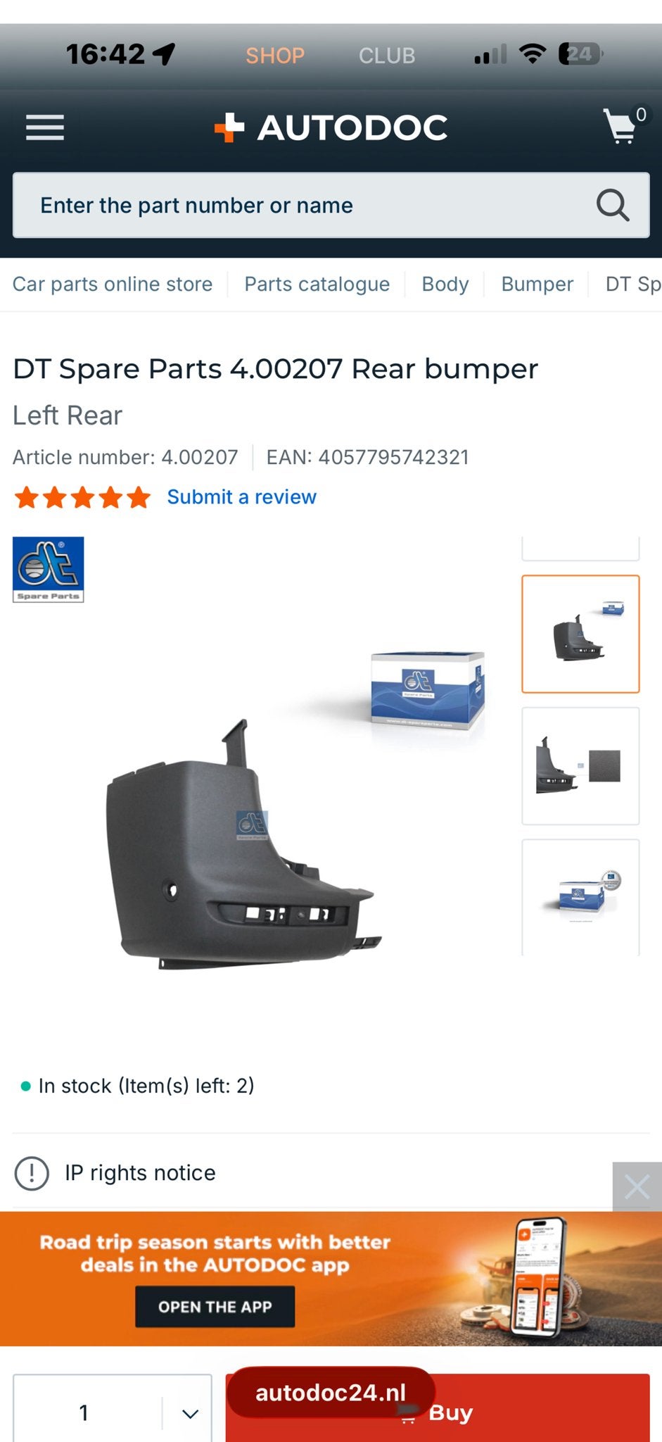 Achterbumper Links Achter voor Mercedes Sprinter, Ophalen of Verzenden, Nieuw, Achter, Bumper