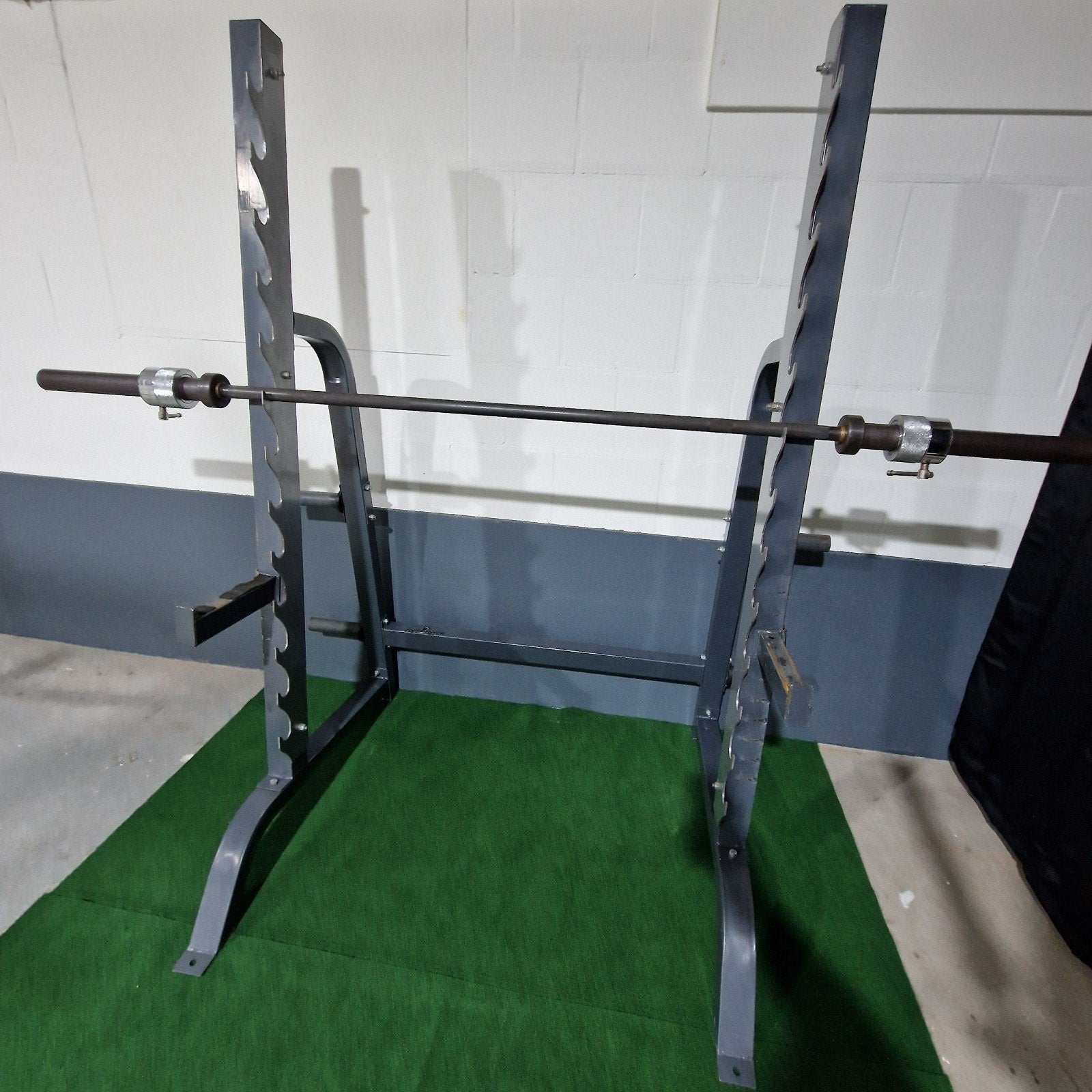 Multipressrack, Half rek + spotters en olympische stang, Ophalen, Gebruikt, Benen, Fitnessbank