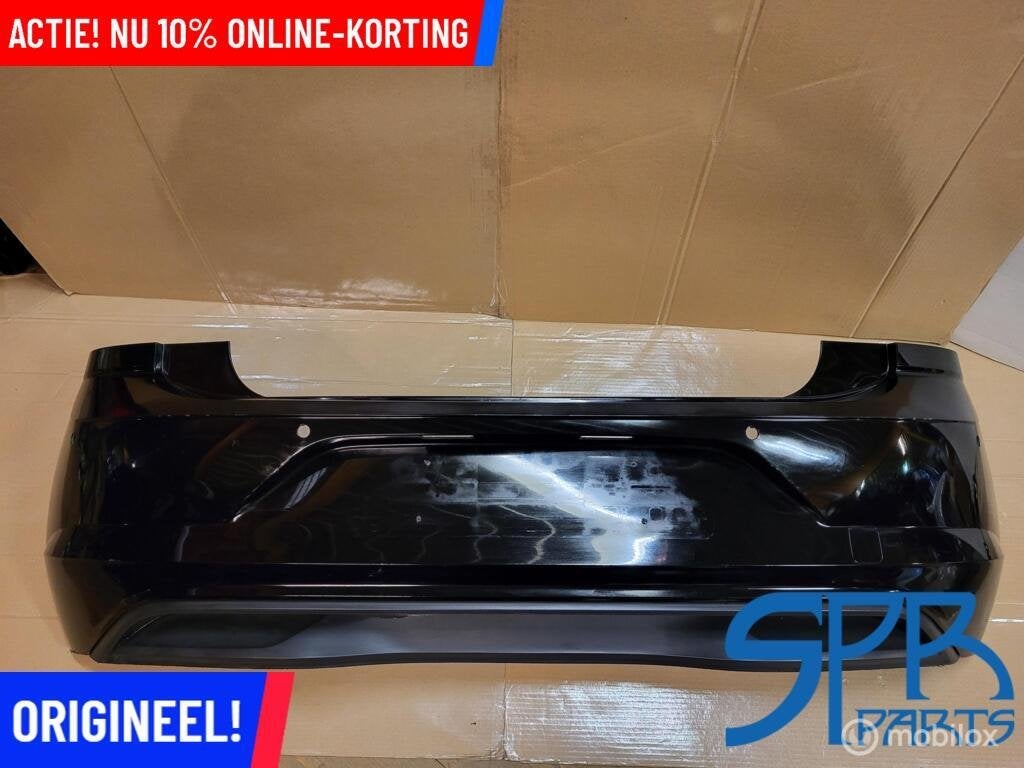 ACHTERBUMPER Vw POLO 2G AW1 LC9X 4xPDC ZWART BUMPER DIFFUSER, Gebruikt, VOLKSWAGEN, Volkswagen, Ophalen of Verzenden