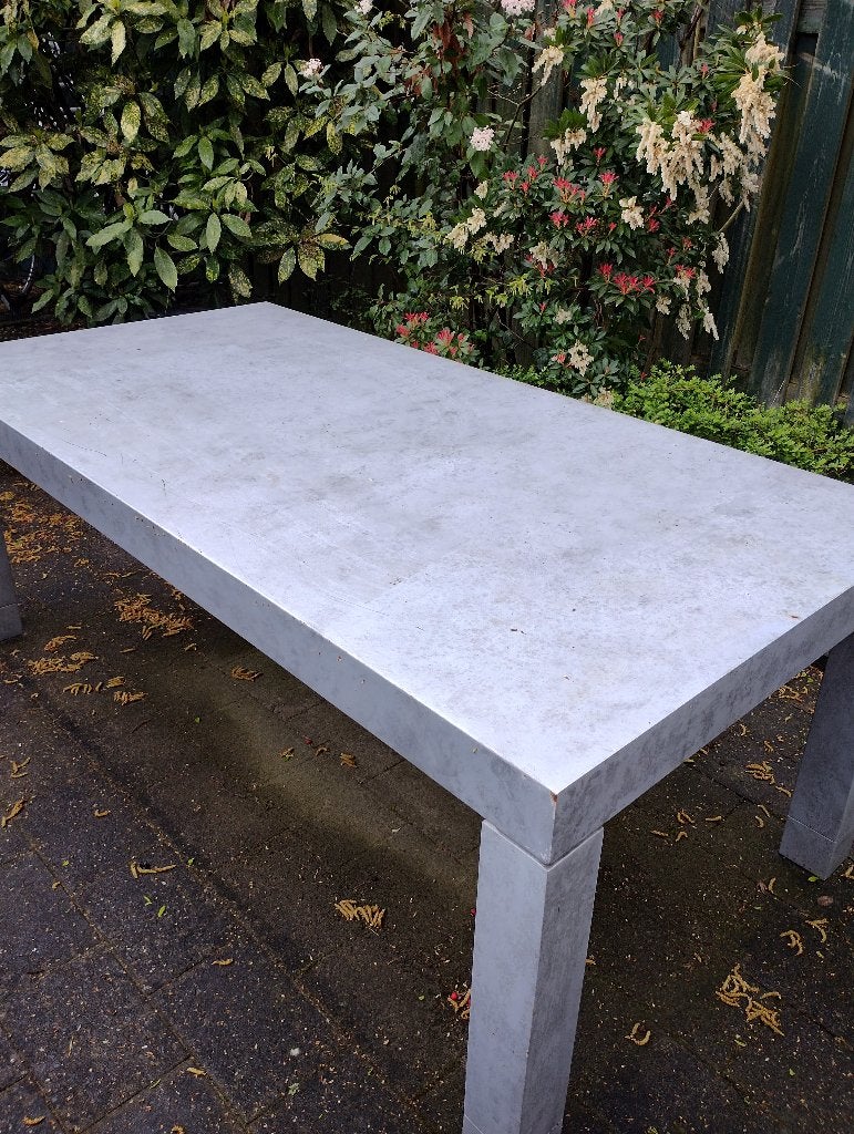 tafel tuintafel buitentafel metaal gegalvaniseerd, Ophalen, Gebruikt, 200 cm of meer, 50 tot 100 cm