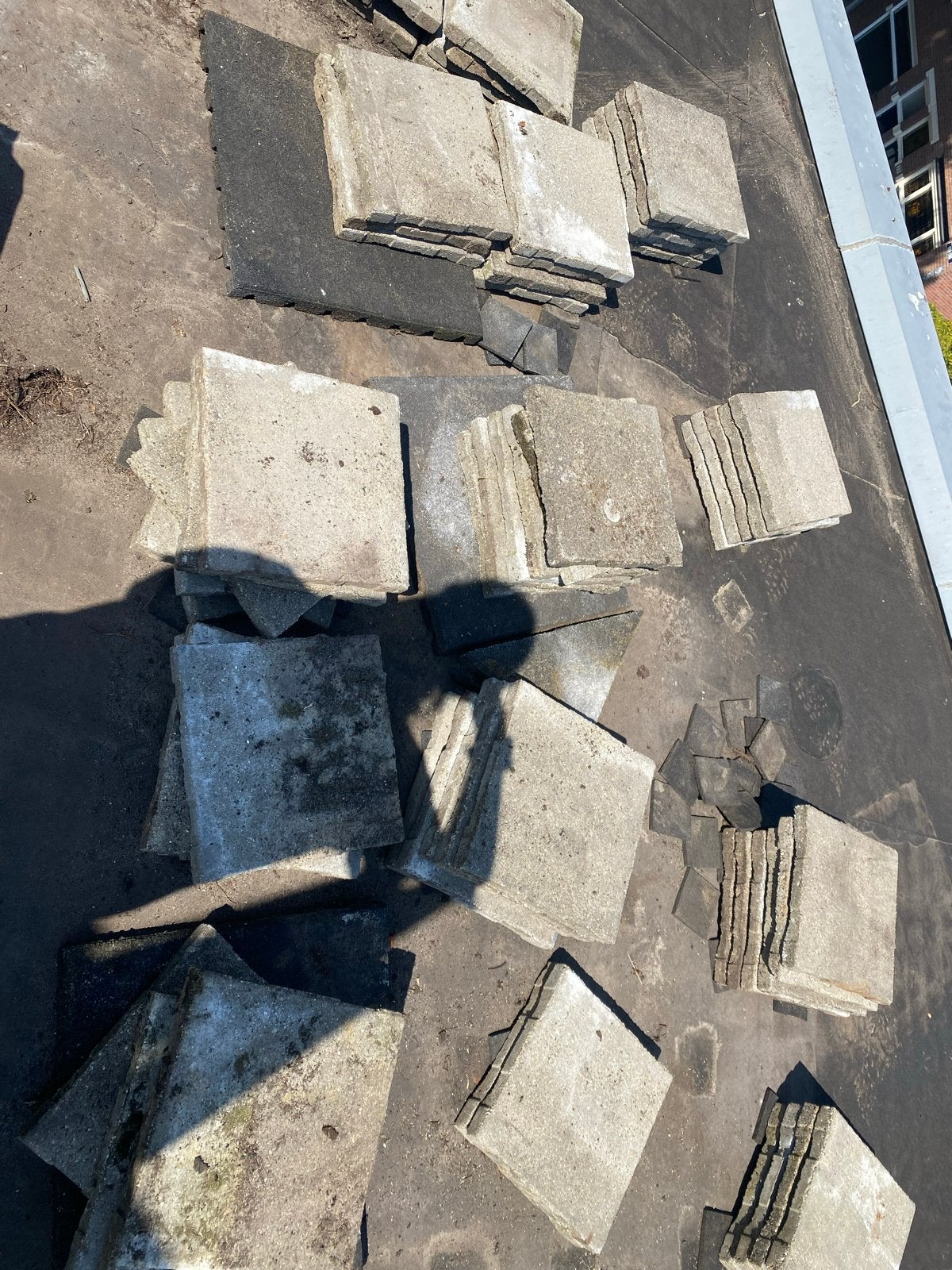 Gratis steen tegels, Ophalen, Gebruikt, Steen of Klei, Minder dan 5 m²