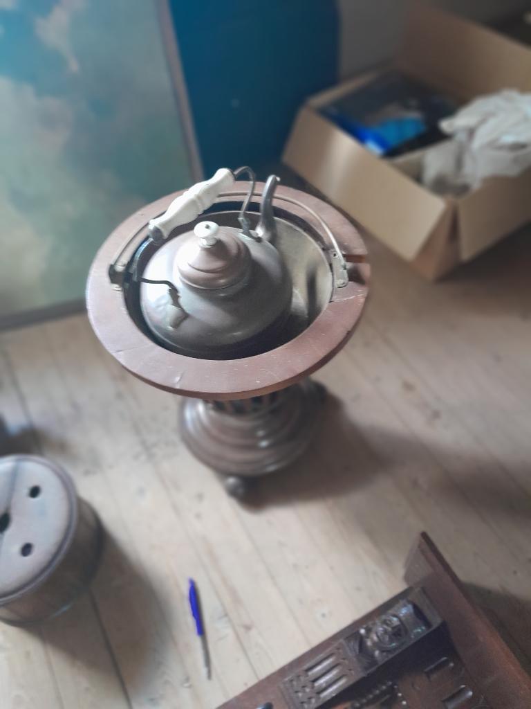 koperen ketel theestoof, Antiek en Kunst, Ophalen, Koper