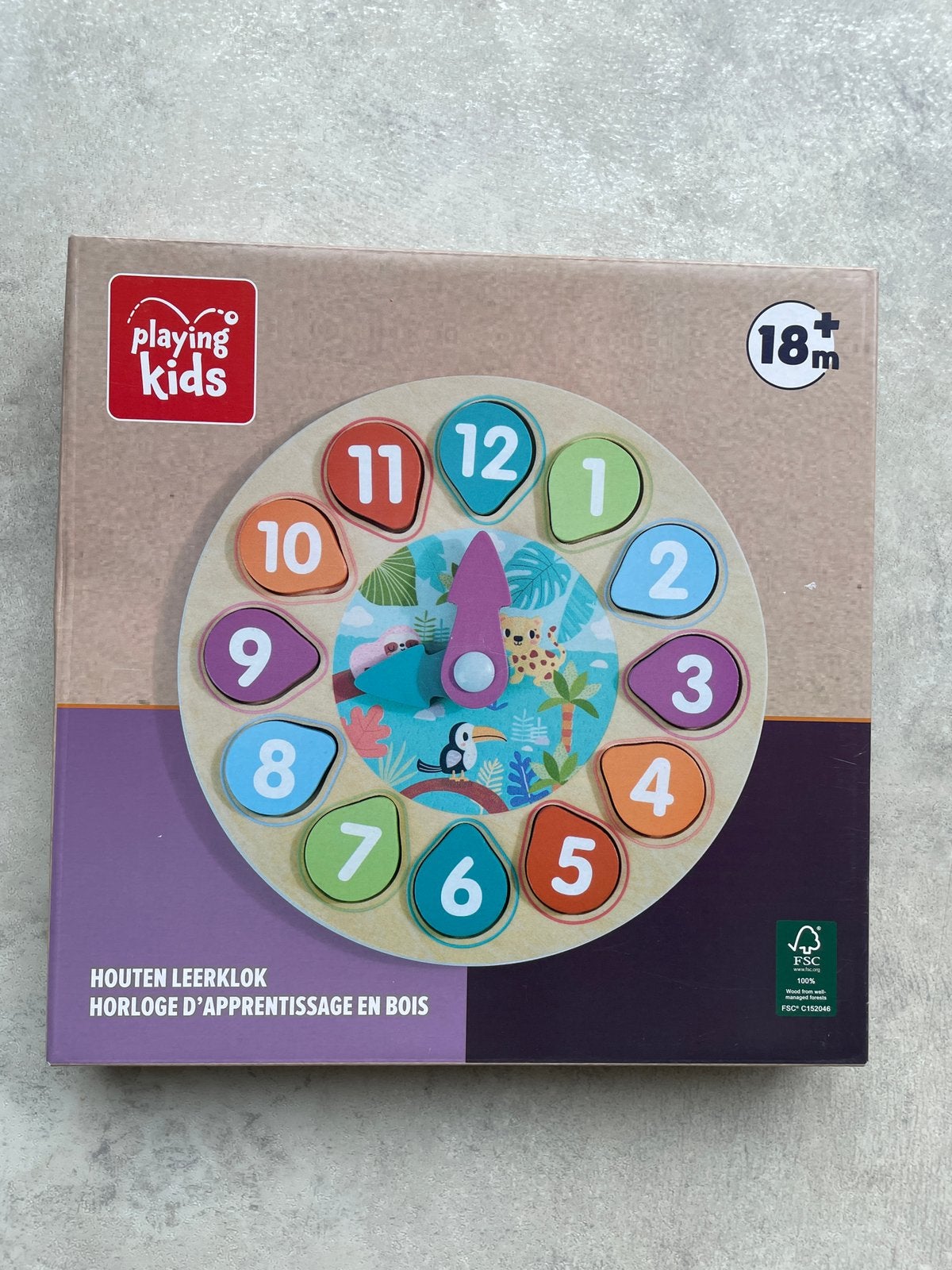 Playing kids houten leerklok Nieuw, Kinderen en Baby's, Speelgoed | Educatief en Creatief, Ophalen of Verzenden, Nieuw