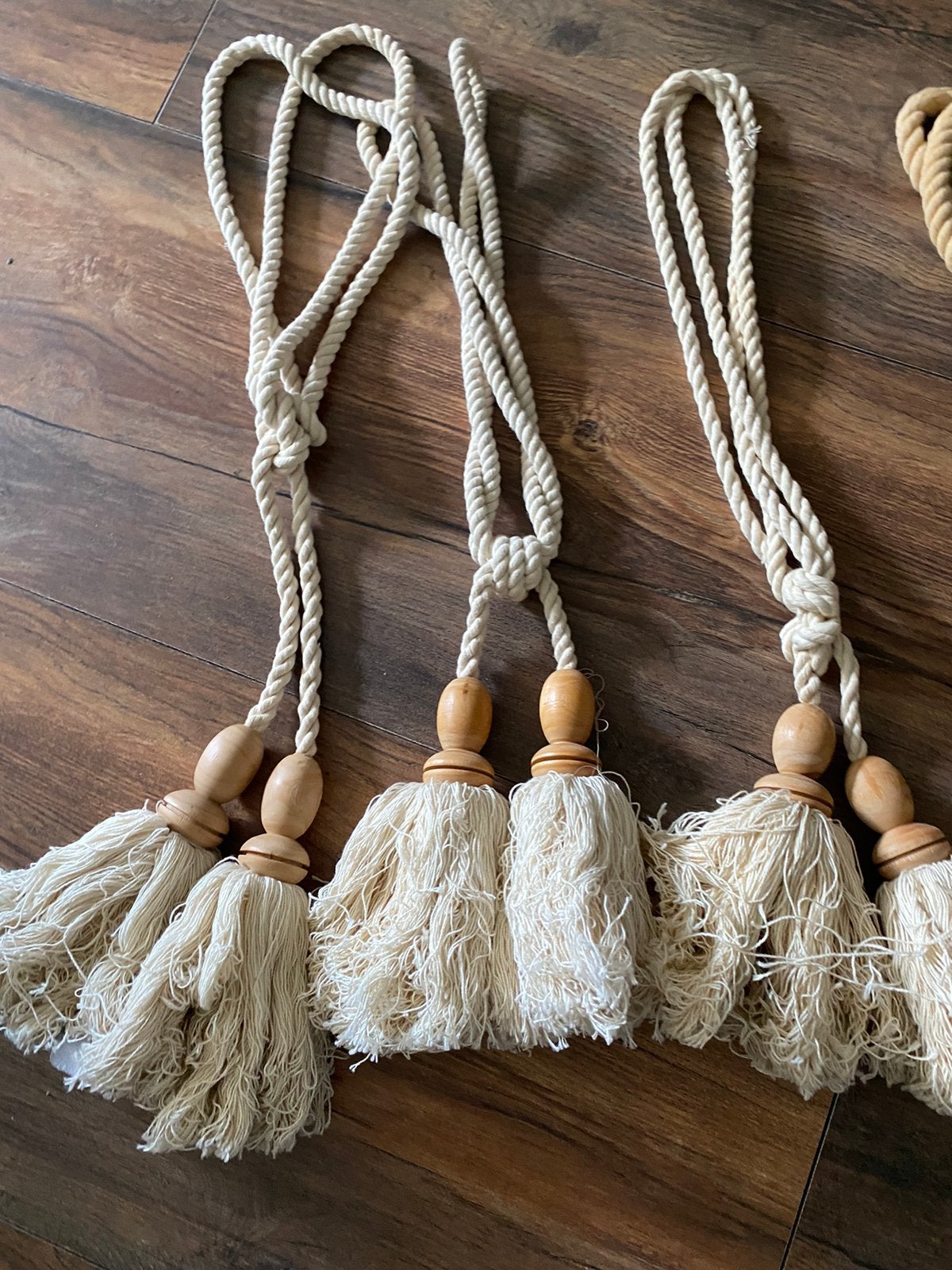 Set van Gordijnkwasten embrasses met Houten Details, Ophalen, Minder dan 50 cm, Zo goed als nieuw, Minder dan 100 cm