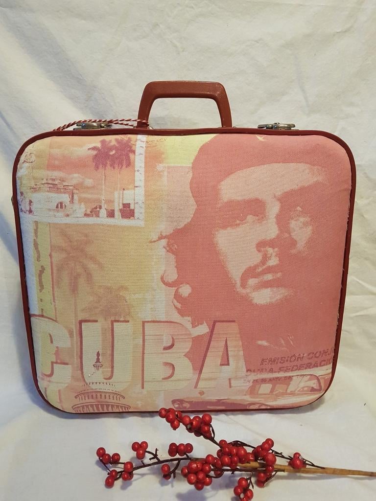 Cuba Libre Che Guevara koffer upcycle tassen, Ophalen of Verzenden, 30 cm of meer