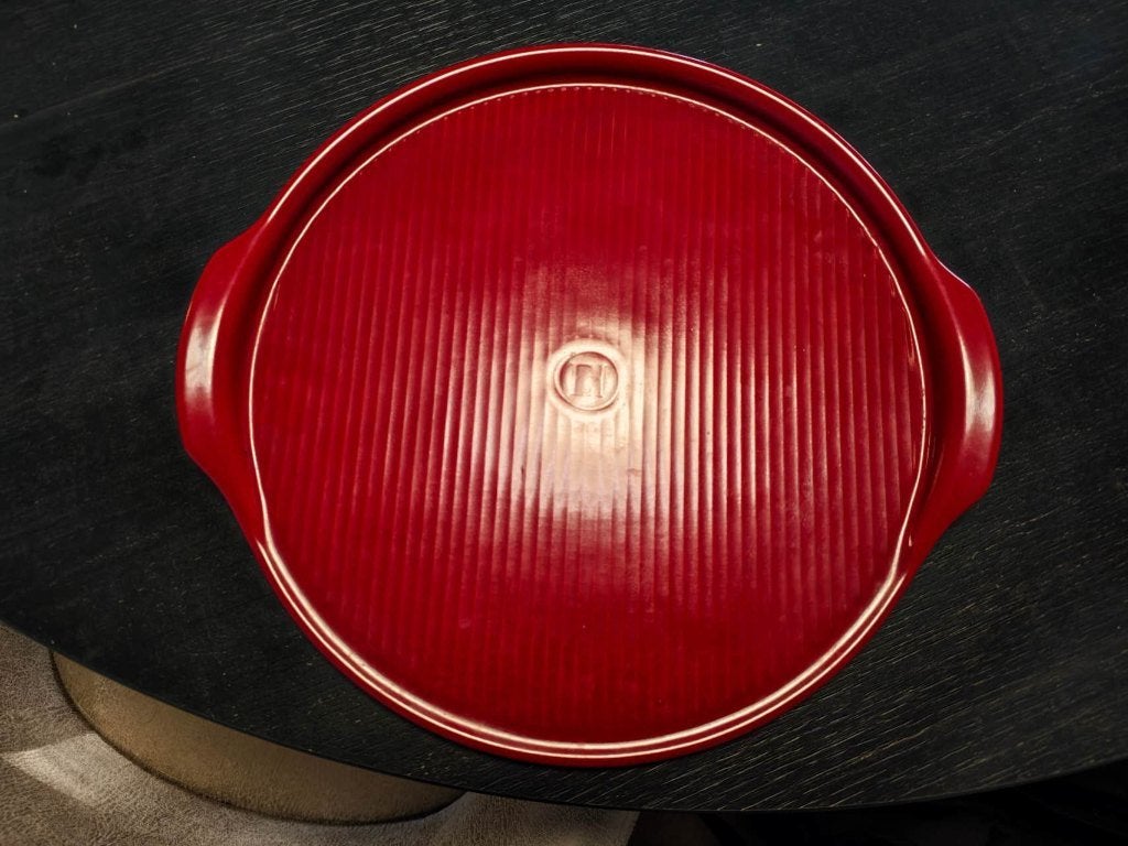 Emile Henry Ridged Pizza Stone, Ophalen of Verzenden, Glas, Overige stijlen