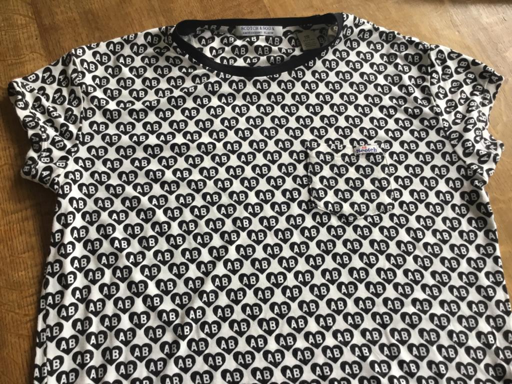 Scotch & Soda Meisjes Shirt Maat 152 (12 jaar) met Hartjes, Ophalen of Verzenden, Gebruikt, Meisje, Shirt of Longsleeve