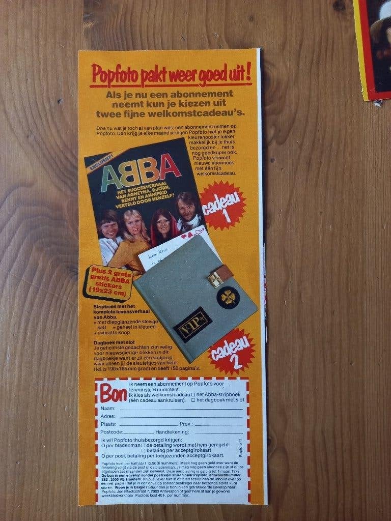ABBA artikel 1978 0,50 cent per stuk, Verzamelen, Ophalen of Verzenden, Gebruikt, Boek, Tijdschrift of Artikel