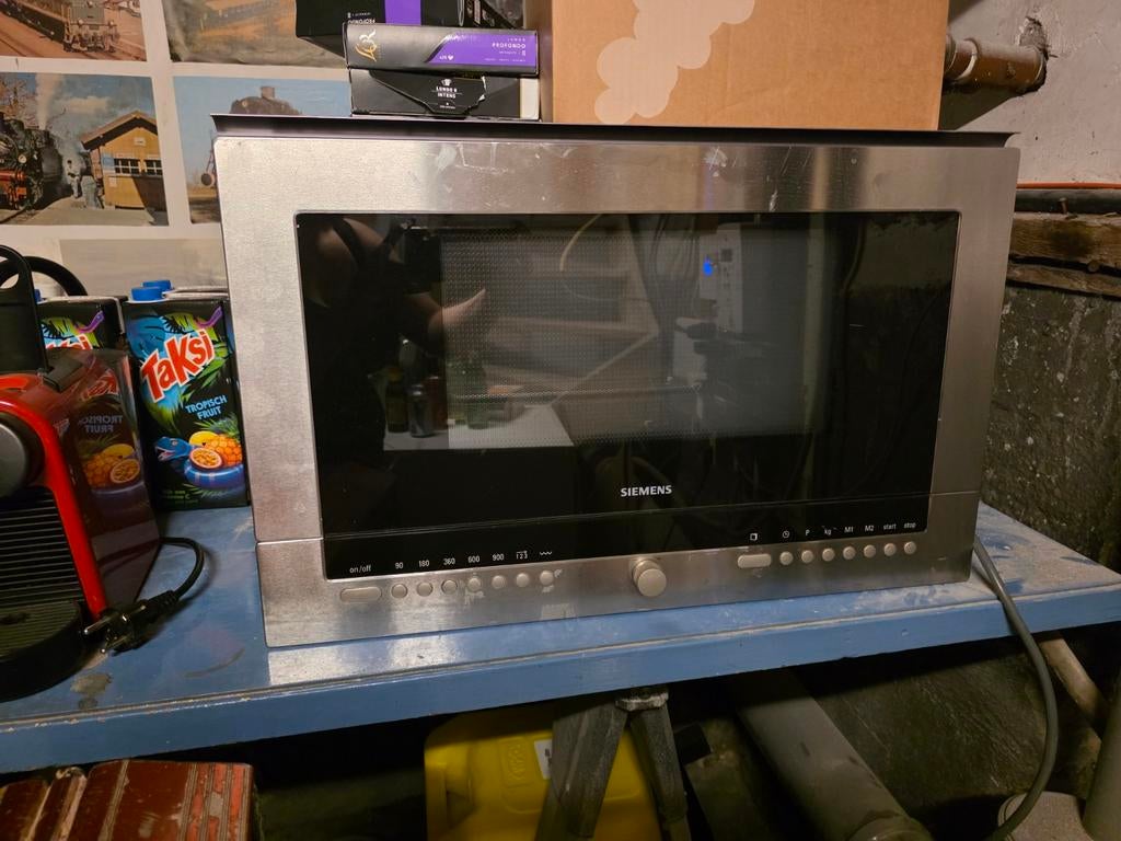 Siemens inbouw magnetron - Gebruikt, werkt perfect!, Ophalen, Gebruikt, Inbouw, Magnetron