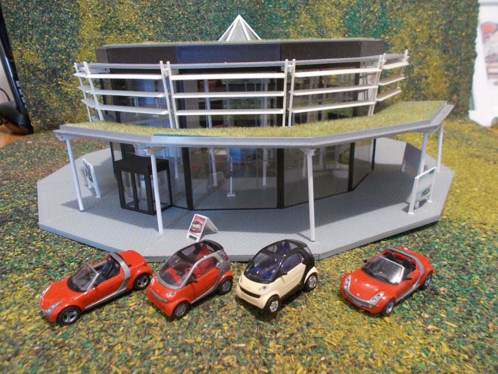 Smart auto dealer Schowroom Busch 1000 1001 verzenden kanook, Gelijkstroom of Wisselstroom, Brug, Tunnel of Gebouw, Ophalen, Overige merken