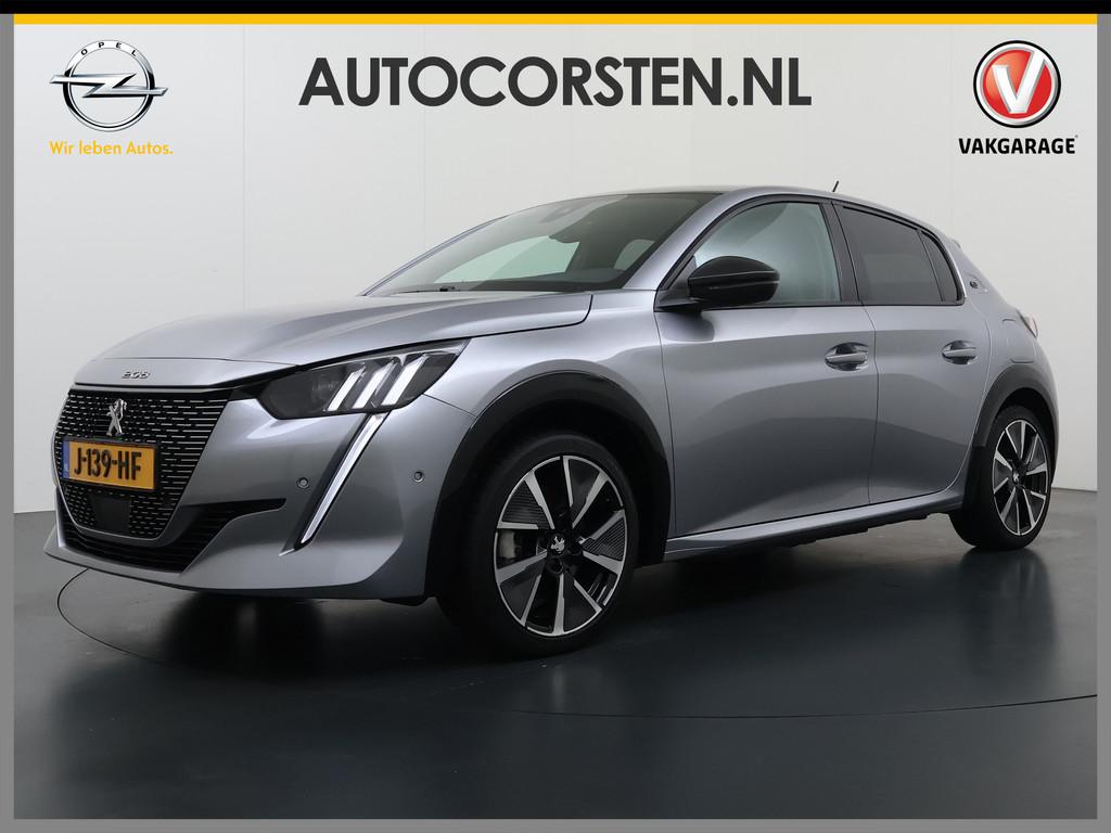 Peugeot e-208 EV GT 350 50 kWh SOH 89% Adap.Cruise 3D-Navi S, 136 pk, Gebruikt, Zwart, 24 min