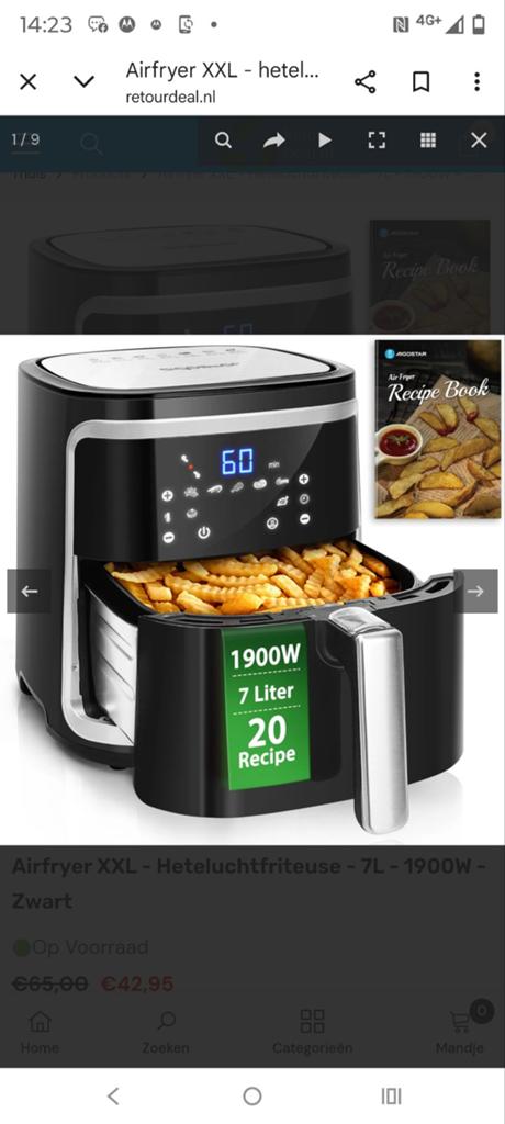 Airfryer, Ophalen of Verzenden, Nieuw, Airfryer