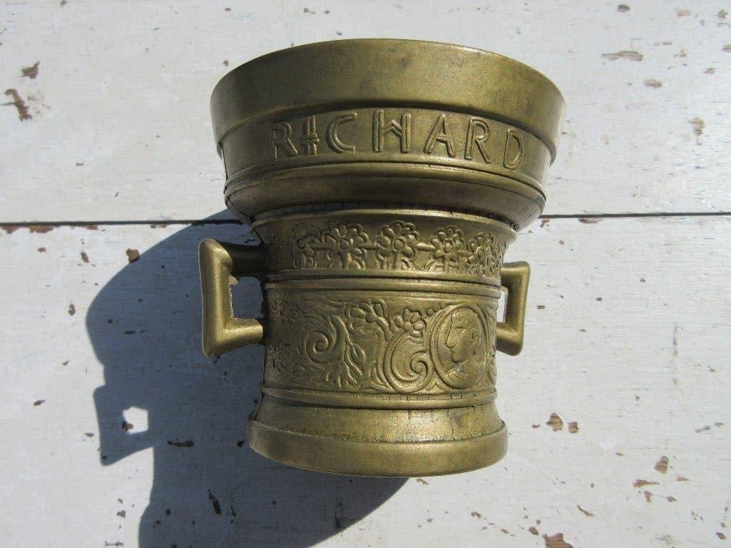 Antiek koperen vijzel, Ophalen of Verzenden, Koper