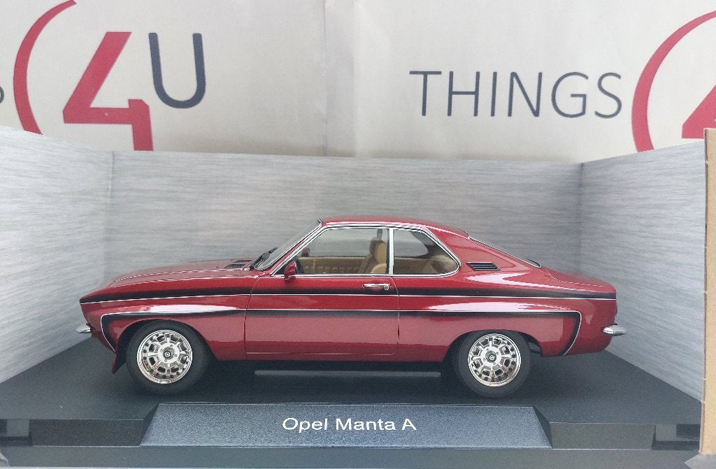 MCG 1:18 Opel Manta A Irmscher rood metallic/zwart nieuw, Ophalen of Verzenden, Nieuw, Auto, Overige merken