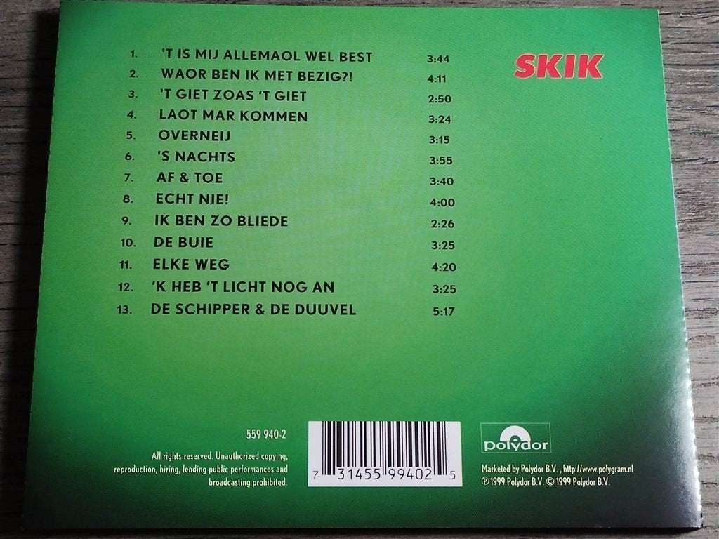 Skik - 's Nachts, Ophalen of Verzenden, Zo goed als nieuw, Levenslied of Smartlap