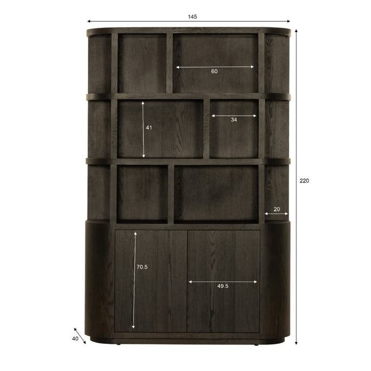 NIEUW Livingfurn Novero kast 220x145 cm | ?1749 nu ?999 demo, Japandi, Met deur(en), 100 tot 150 cm, 200 cm of meer
