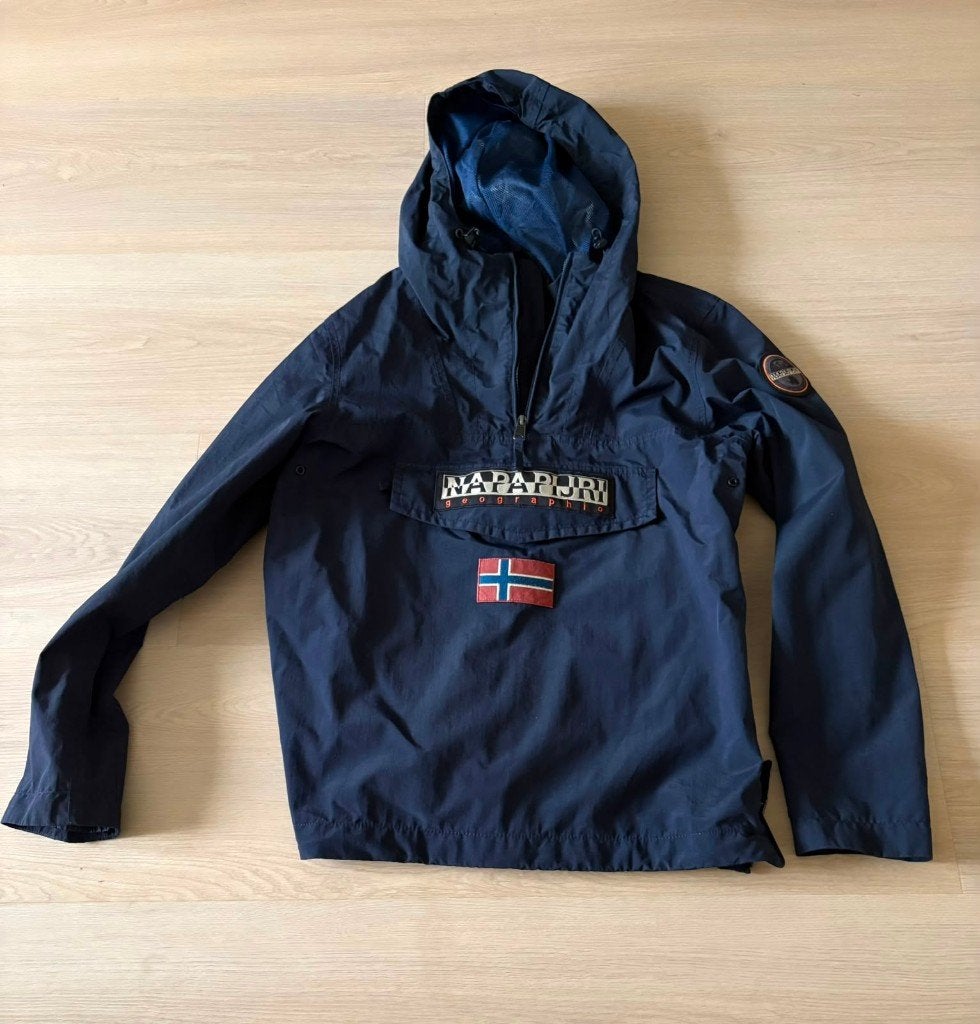 Jas Napapijri marineblauw, maat S, Ophalen, Blauw, Zo goed als nieuw, Napapijri
