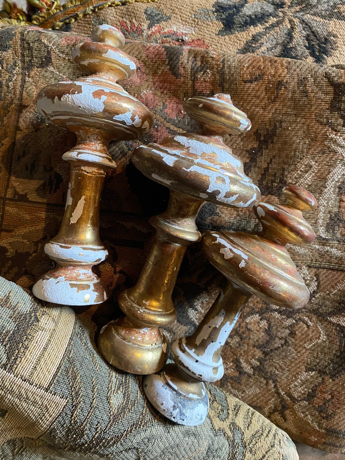3 antiek frans verguld hout ornamenten, Antiek en Kunst, Ophalen of Verzenden