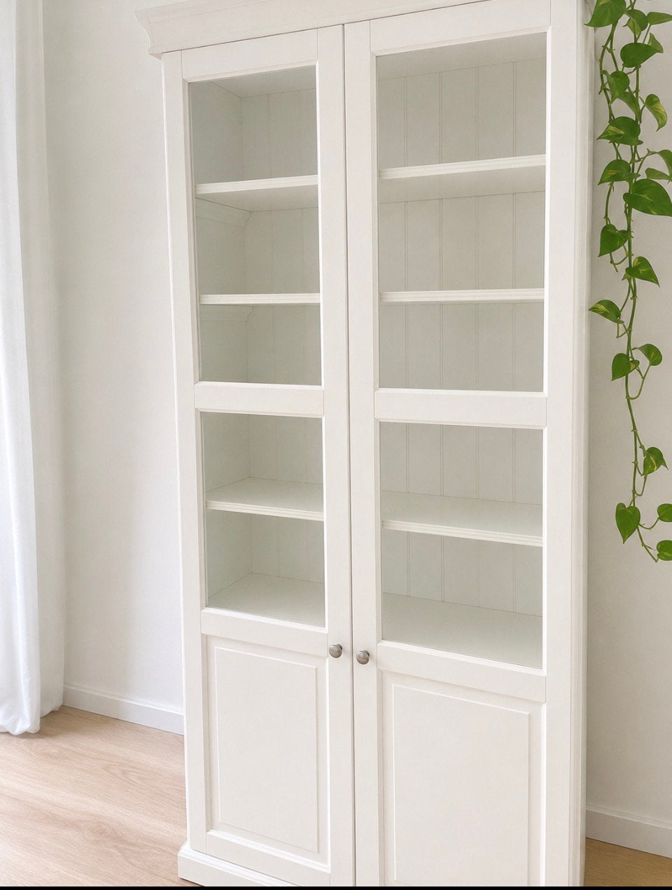 Ikea liatorp vitrinekast wit, Ophalen, 200 cm of meer, 50 tot 100 cm, 25 tot 50 cm