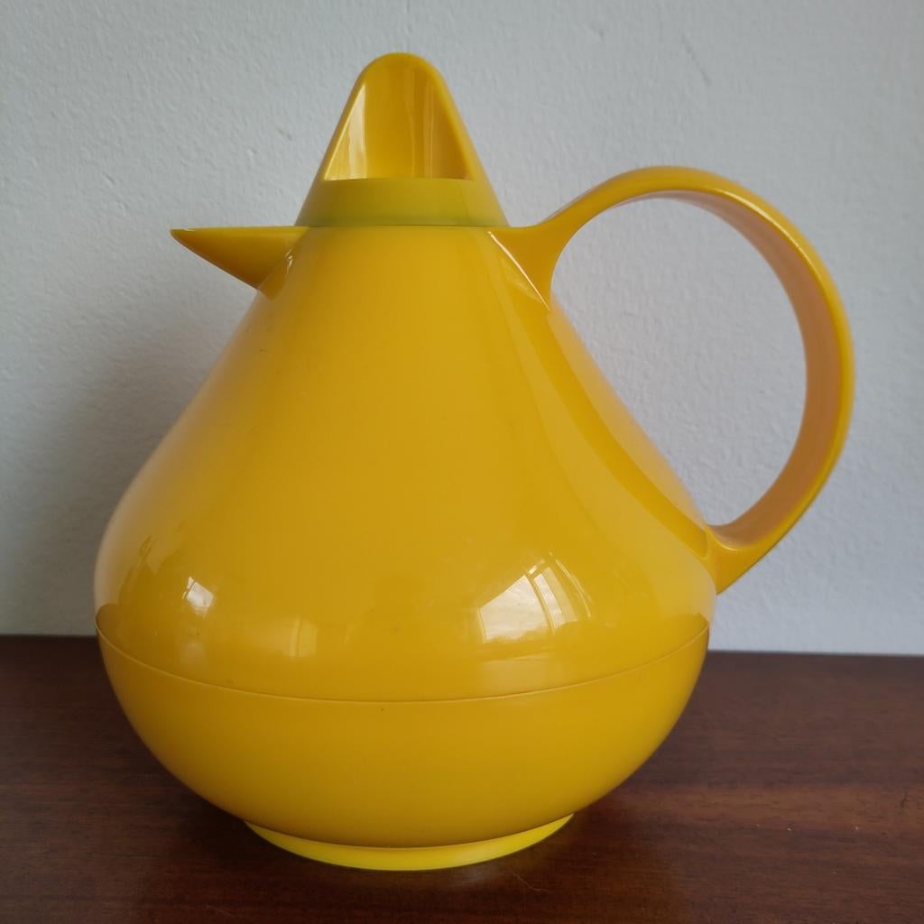 Superleuke retro TCM thermoskan geel, Huis en Inrichting, Ophalen of Verzenden, Zo goed als nieuw