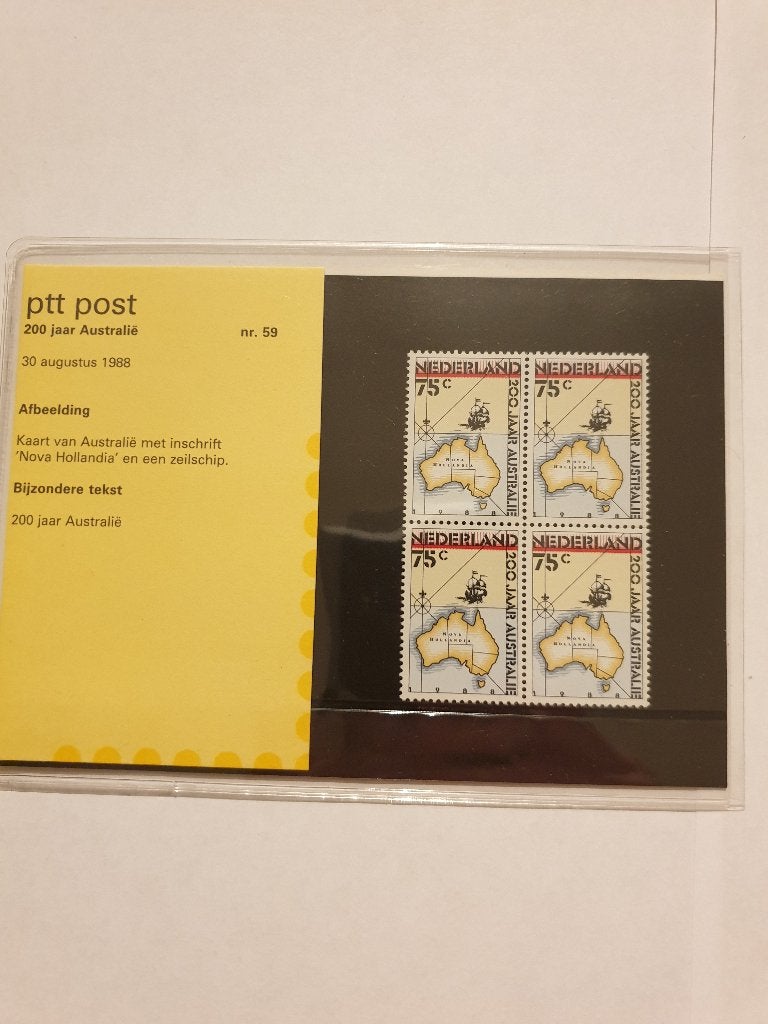 0746 nederland postmapje 59 200 jaar australie, Verzenden