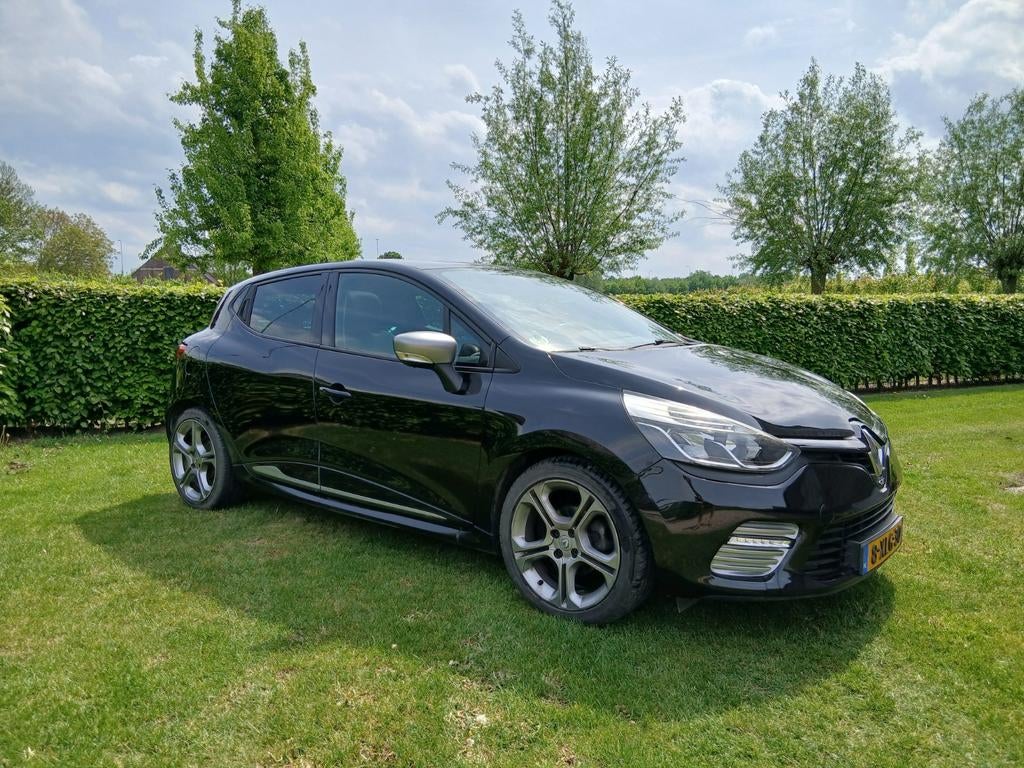 Renault Clio 1.2 TCE 88KW 5-DRS EDC GT 2013 Zwart automaat, Leder, 1200 kg, 19 km/l, Particulier