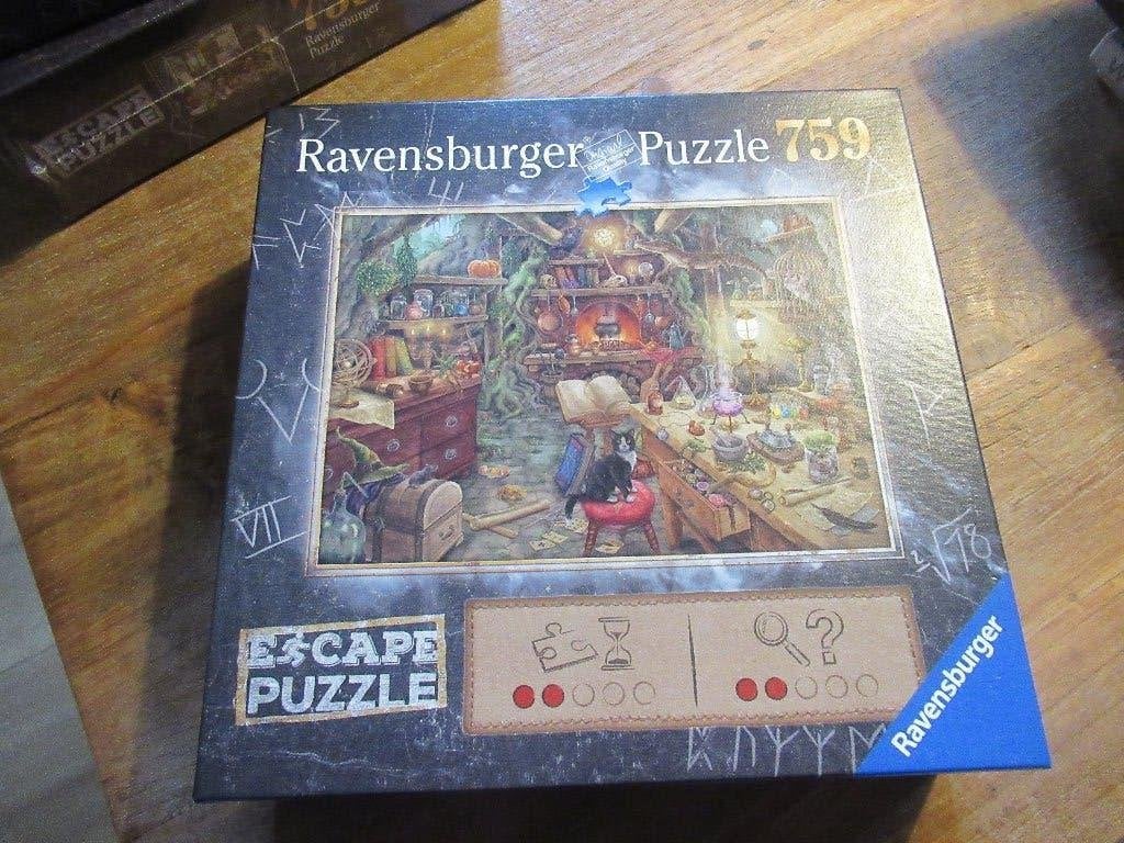 3 x RAVENSBURGER ESCAPE PUZZEL oa Sterrenwacht, Heksenkeuken, Ophalen of Verzenden, 500 t/m 1500 stukjes, Zo goed als nieuw, Overige typen