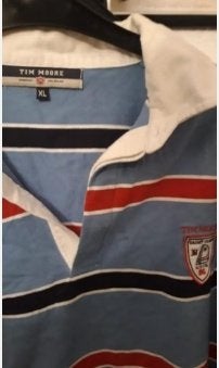 Als NIEUW Golf Trui TIM MOORE Blauw Strepen XL, Verzenden, Zo goed als nieuw, Maat 56/58 (XL), Blauw