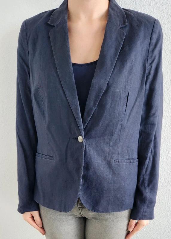 Blazer, kleur donker blauw, maat m, merk promiss, Maat 38/40 (M), Promiss, Blauw, Ophalen of Verzenden