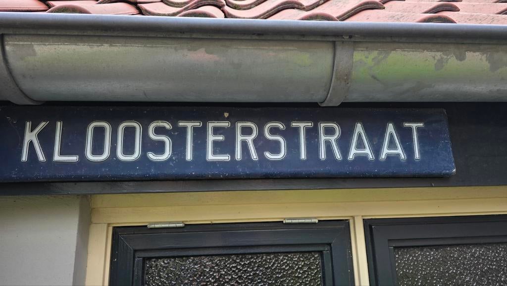 Oud straatnaambord: kloosterstraat, Ophalen of Verzenden
