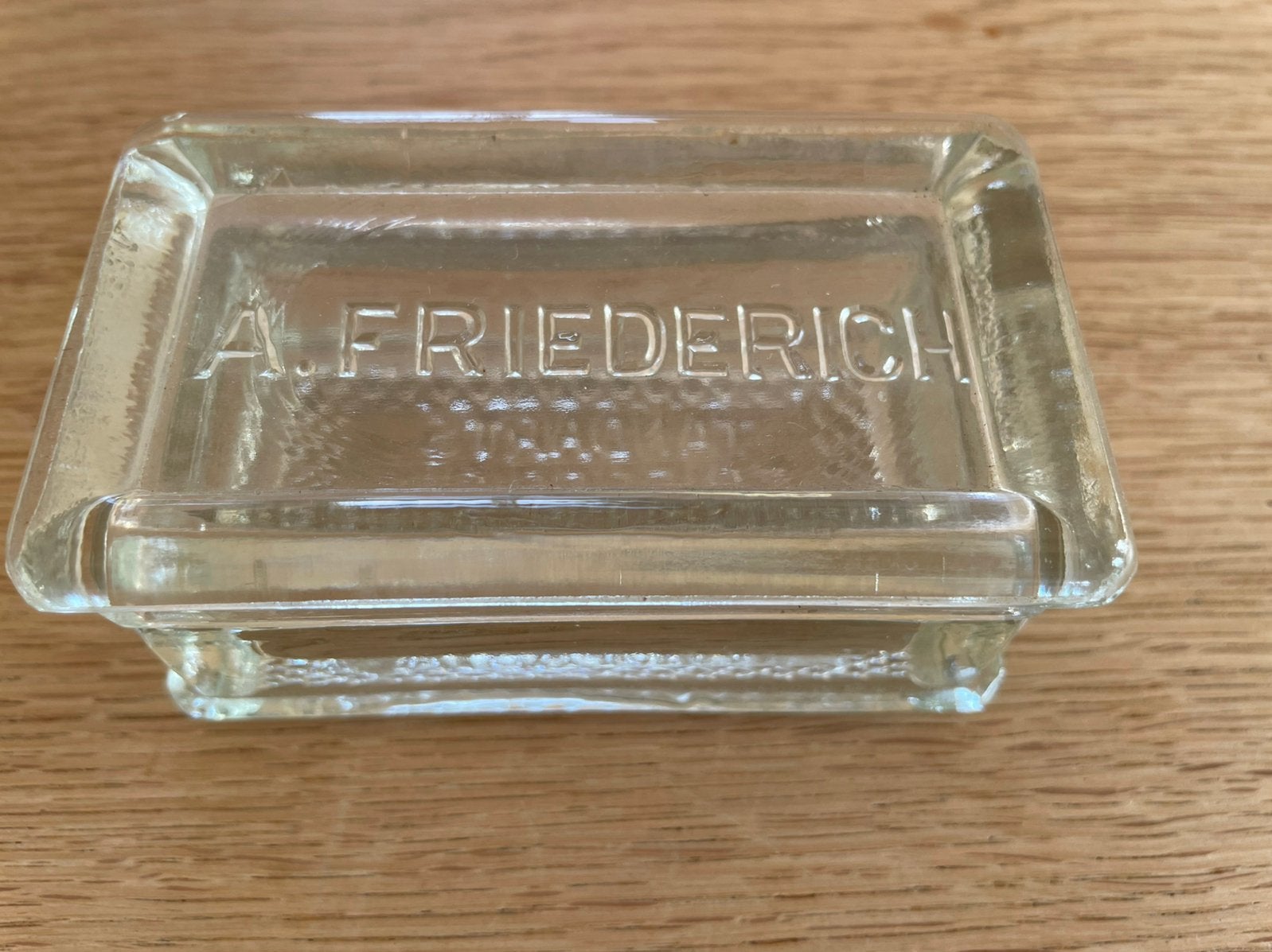 Antiek glazen bakje voor tandpasta (poeder), Antiek en Kunst, Ophalen of Verzenden