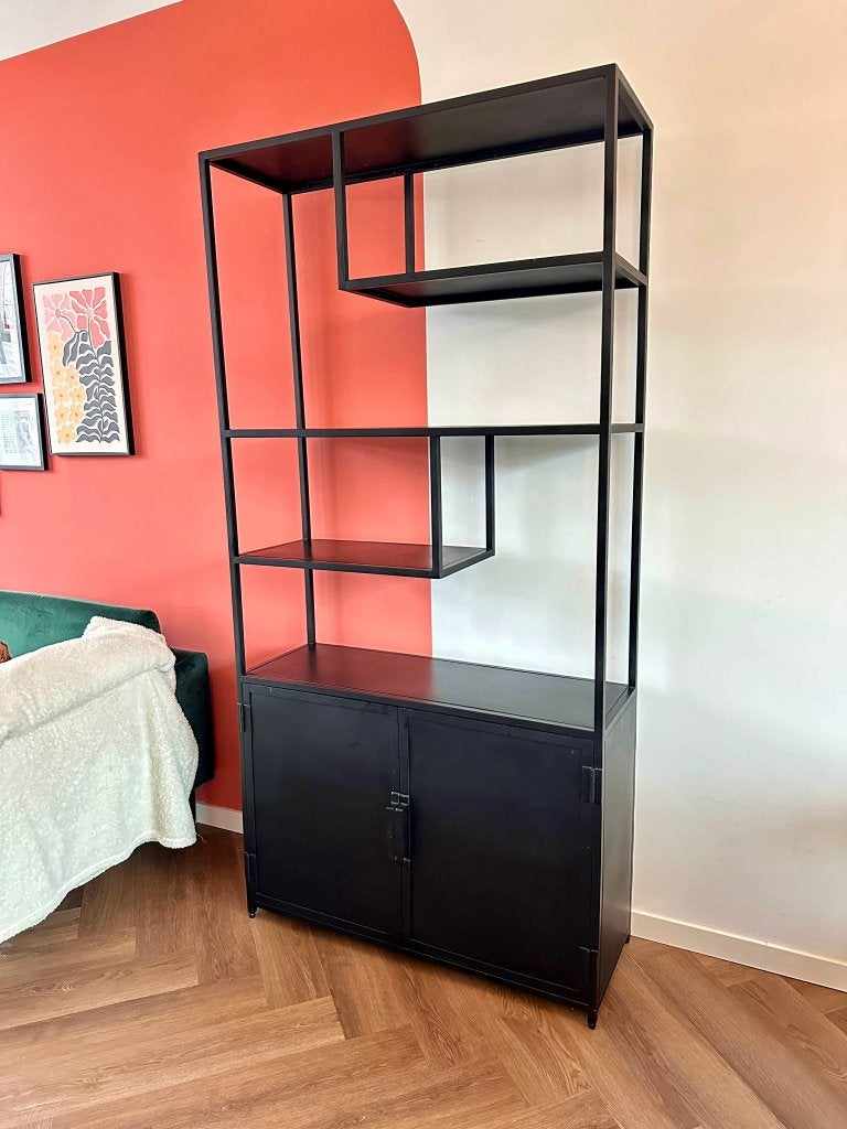 Stoere industriële boekenkast "Luke" - De Bommel