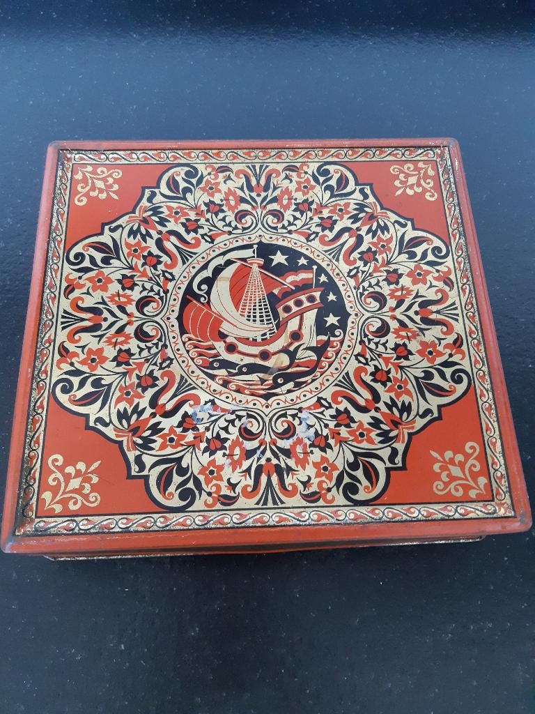 Blik Verkade Zaandam, Verzamelen, Blikken, Ophalen of Verzenden, Zo goed als nieuw, Koek(jes), Verkade