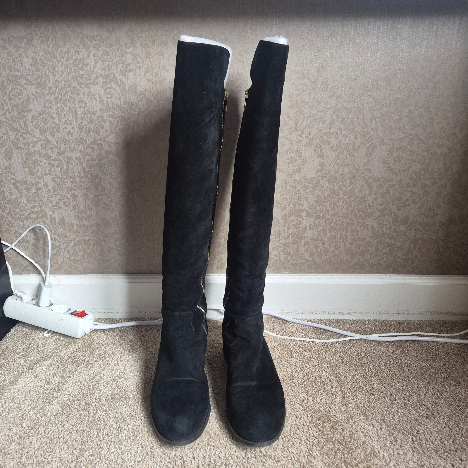 Calvin Klein hoge laars knielaars suede maat 41 zwart, Hoge laarzen, Zwart, Ophalen of Verzenden, Calvin Klein