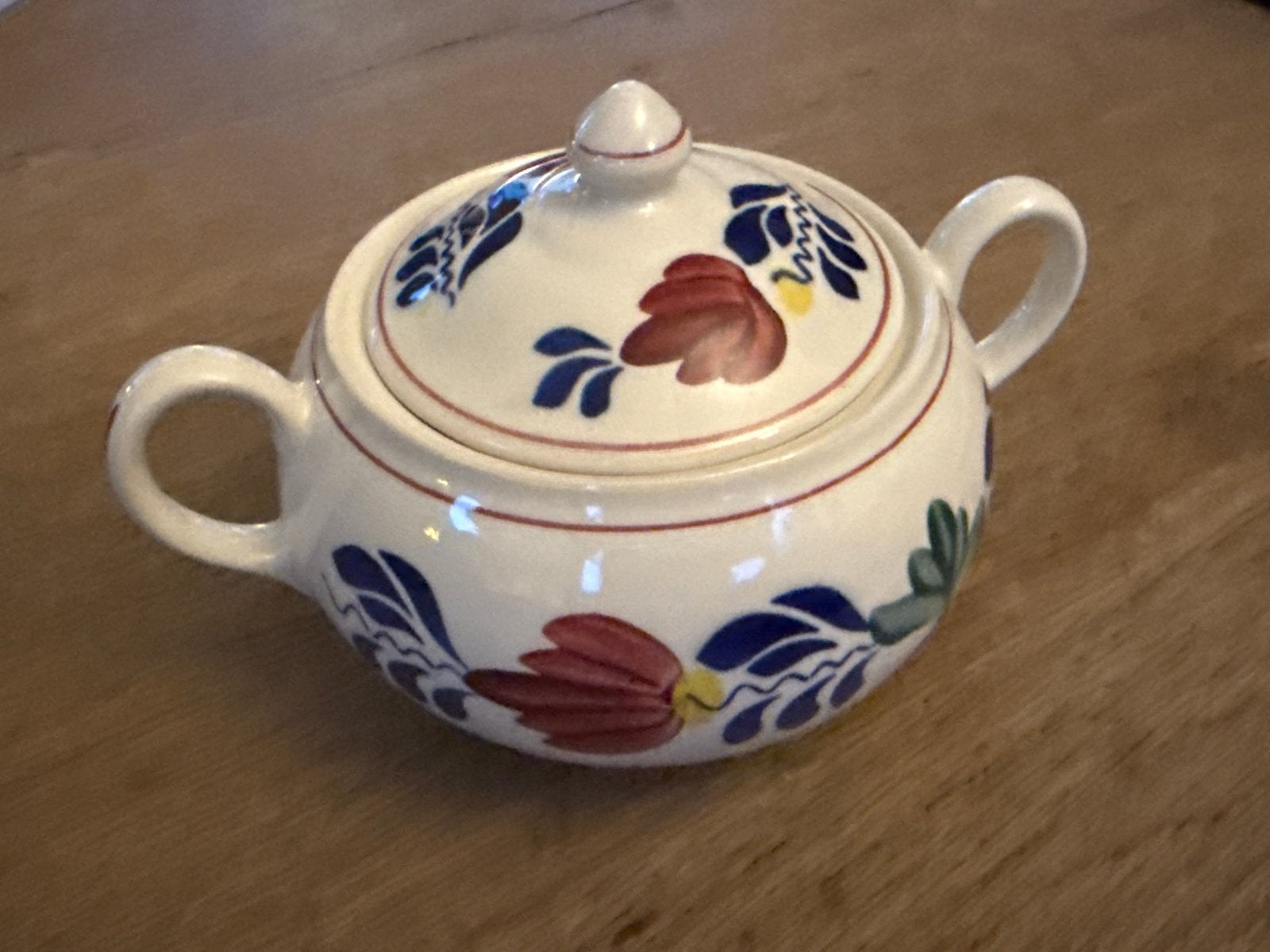 Suikerpot Boerenbont Boch Belgium, Antiek en Kunst, Ophalen of Verzenden