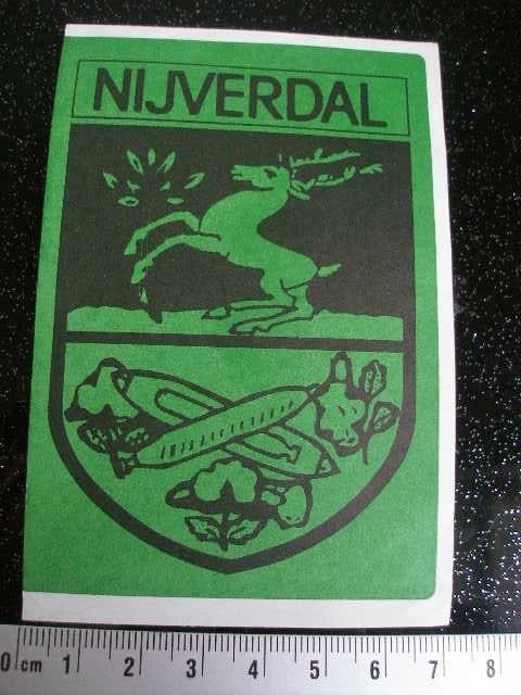 sticker plaats gemeente logo wapen embleem nijverdal, Verzamelen, Stickers, Verzenden, Zo goed als nieuw, Overige typen
