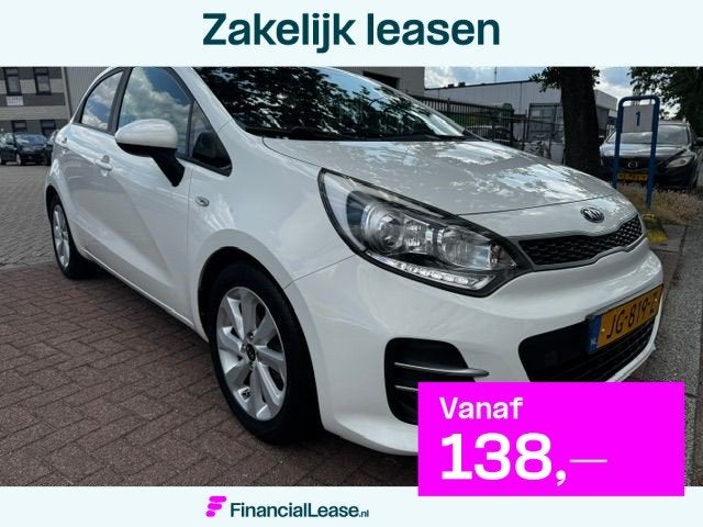 Kia Rio 1.2 CVVT 5deurs DynamicLine Airco,Navigatie,Camera, Gebruikt, 4 cilinders, Wit, Origineel Nederlands