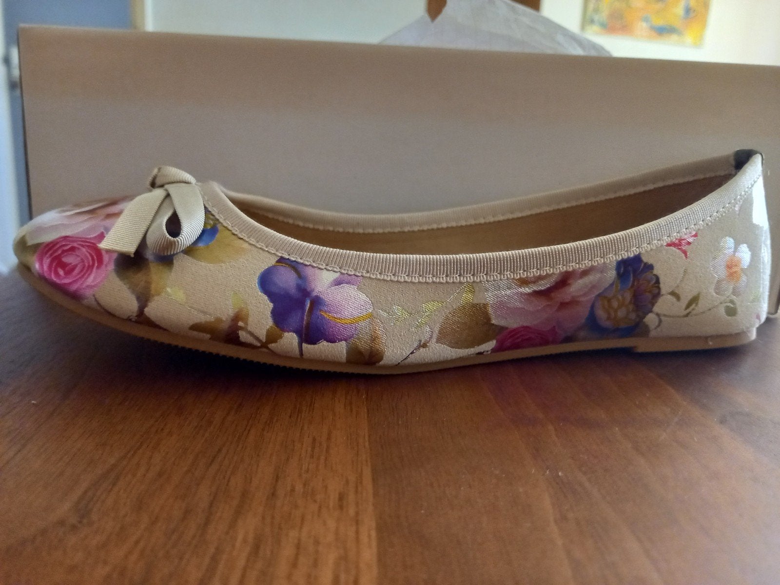 Nieuwe Anna Field ballerina's met bloemenprint - Maat 38, Anna Field, Beige, Nieuw, Ballerina's