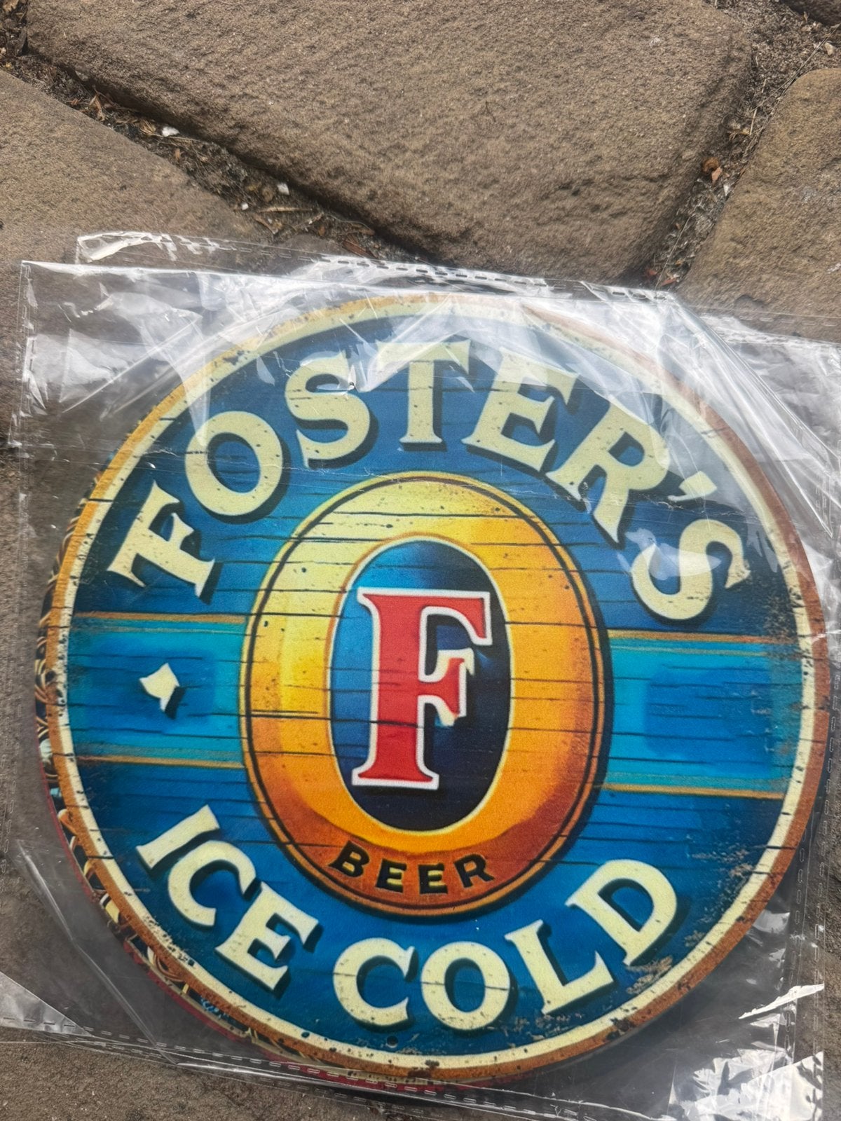 Fosters bier merk reclamebord kroeg mancave, Verzamelen, Ophalen of Verzenden, Nieuw, Reclamebord