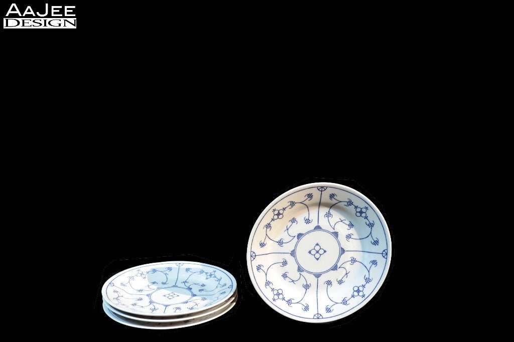 Jäger – Original Blau Saks – bordjes – set van 4, Gebruikt, Landelijk/Boerenbont, Ophalen of Verzenden, Bord(en)
