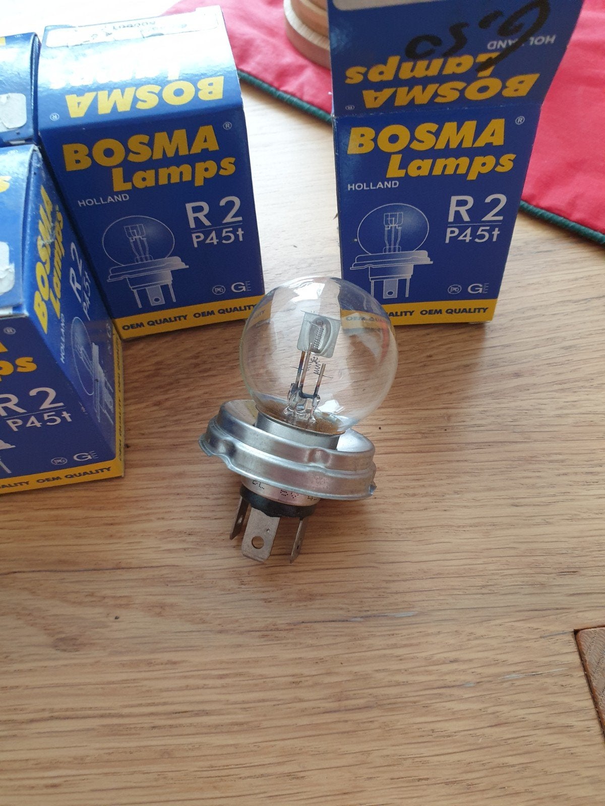 8 x Bosma 6 volt autolampen R2 P45t nieuw in doos, Ophalen of Verzenden, Nieuw