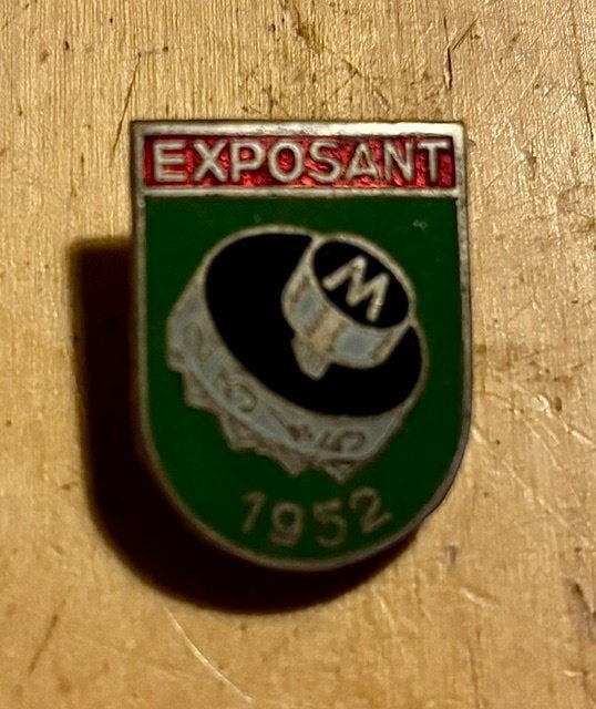 Expositie insigne Simca speld, Ophalen of Verzenden, Gebruikt, Transport, Speldje of Pin