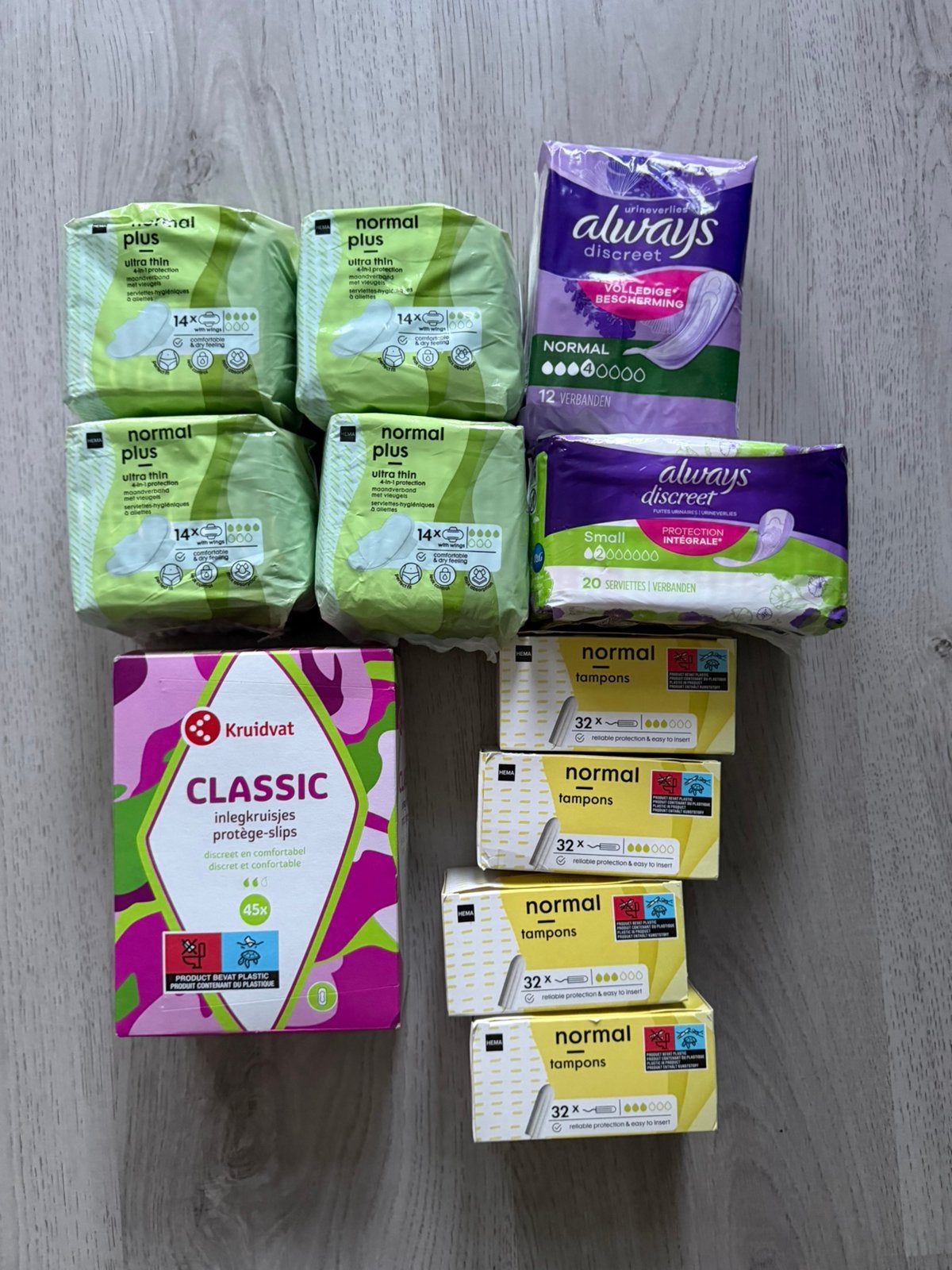 Always/hema/kruidvat Maandverband/tampon/inlegkruisjes, Diversen, Ophalen of Verzenden