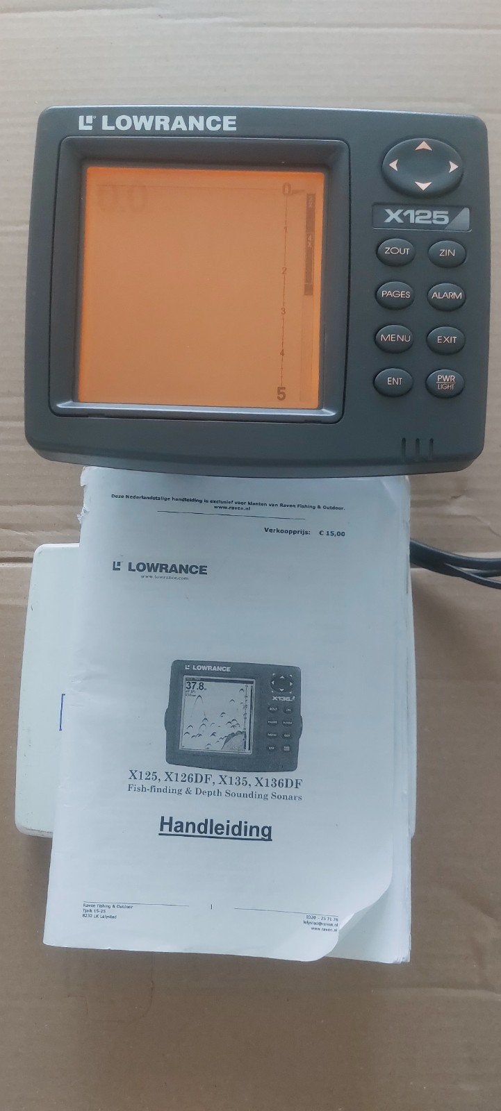 Lowrance X125 kaartplotter, Ophalen of Verzenden, Zo goed als nieuw, Kaartplotter of Fish Finder
