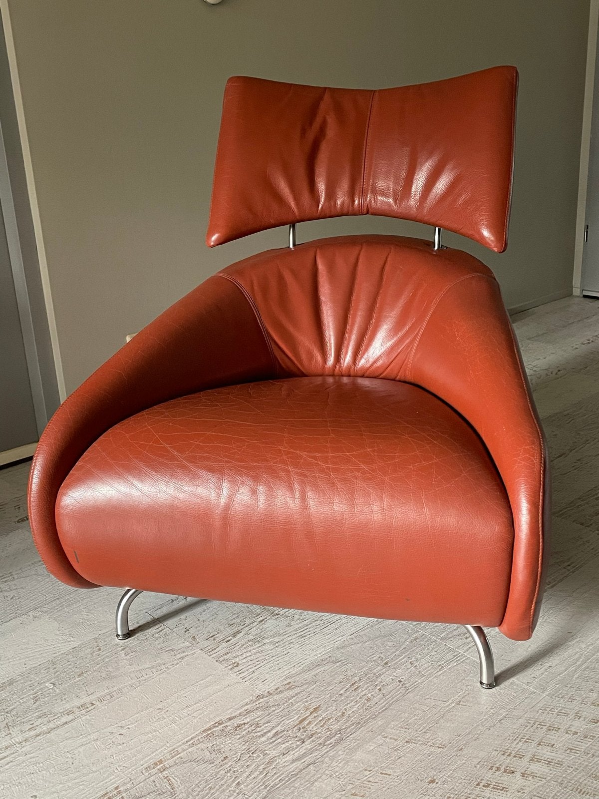Leolux Solymi fauteuil - Iconisch design in leer, Ophalen, Gebruikt, Leer, 75 tot 100 cm