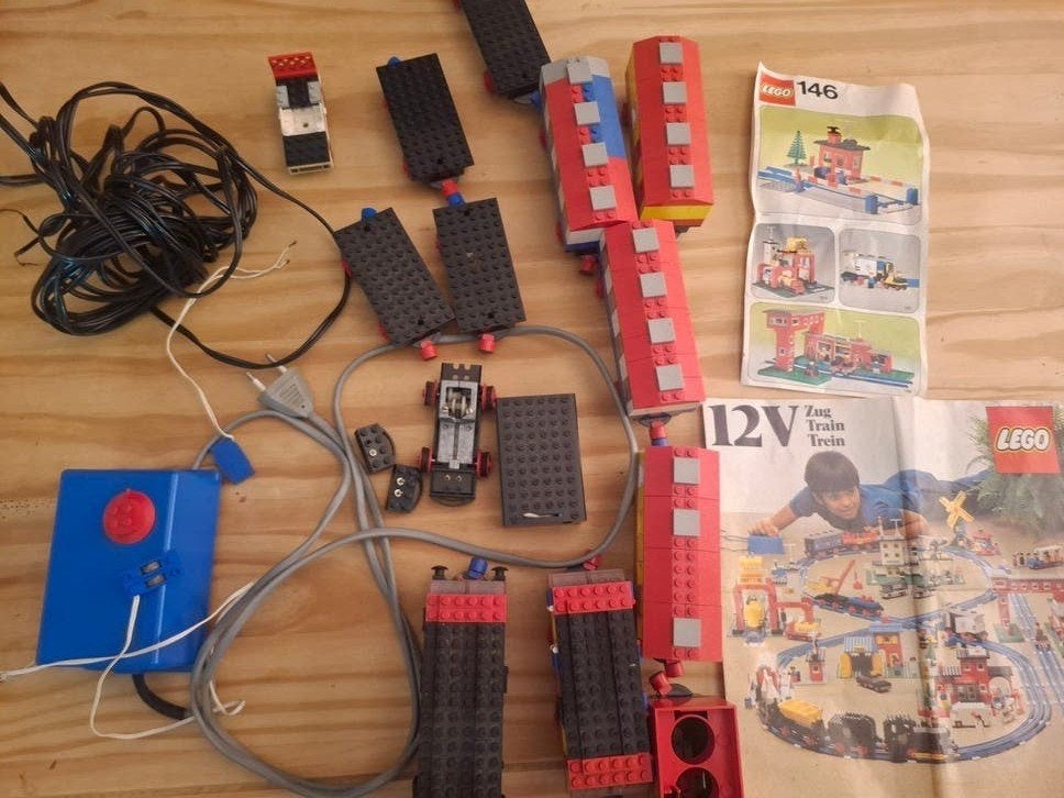 Lego vintage trein en rails 12V, Ophalen, Gebruikt